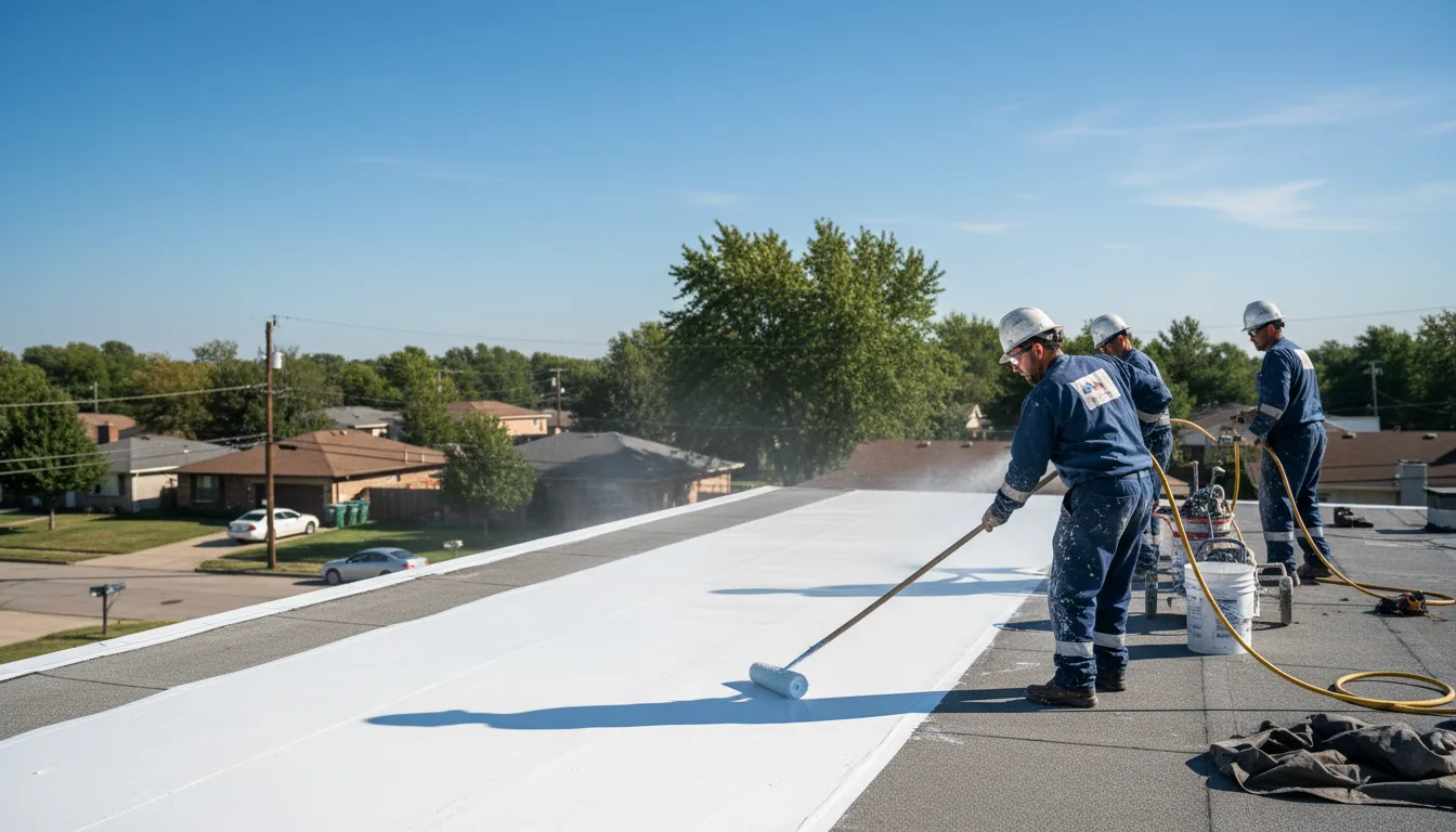Commercial roof coating in Runge, TX near me